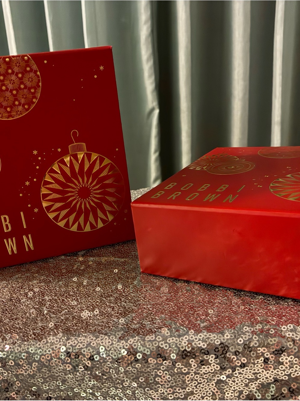 Bobbi Brown Red and Gold Holiday Gift Set Box ONLY